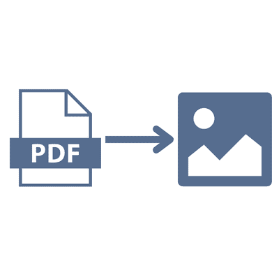 A graphic showing the process of converting PDF to PNG.
